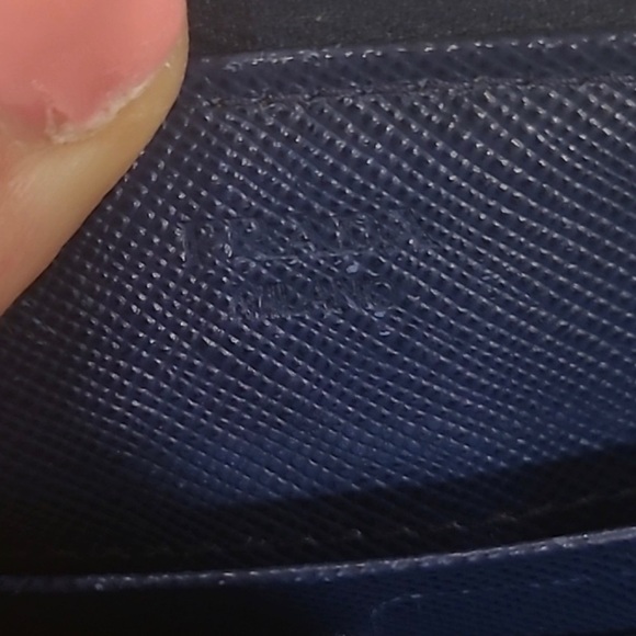 Prada Saffiano Long Zip Around Bluette Wallet EUC! - Picture 15 of 16